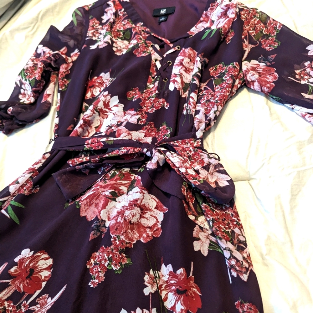 Purple floral dress